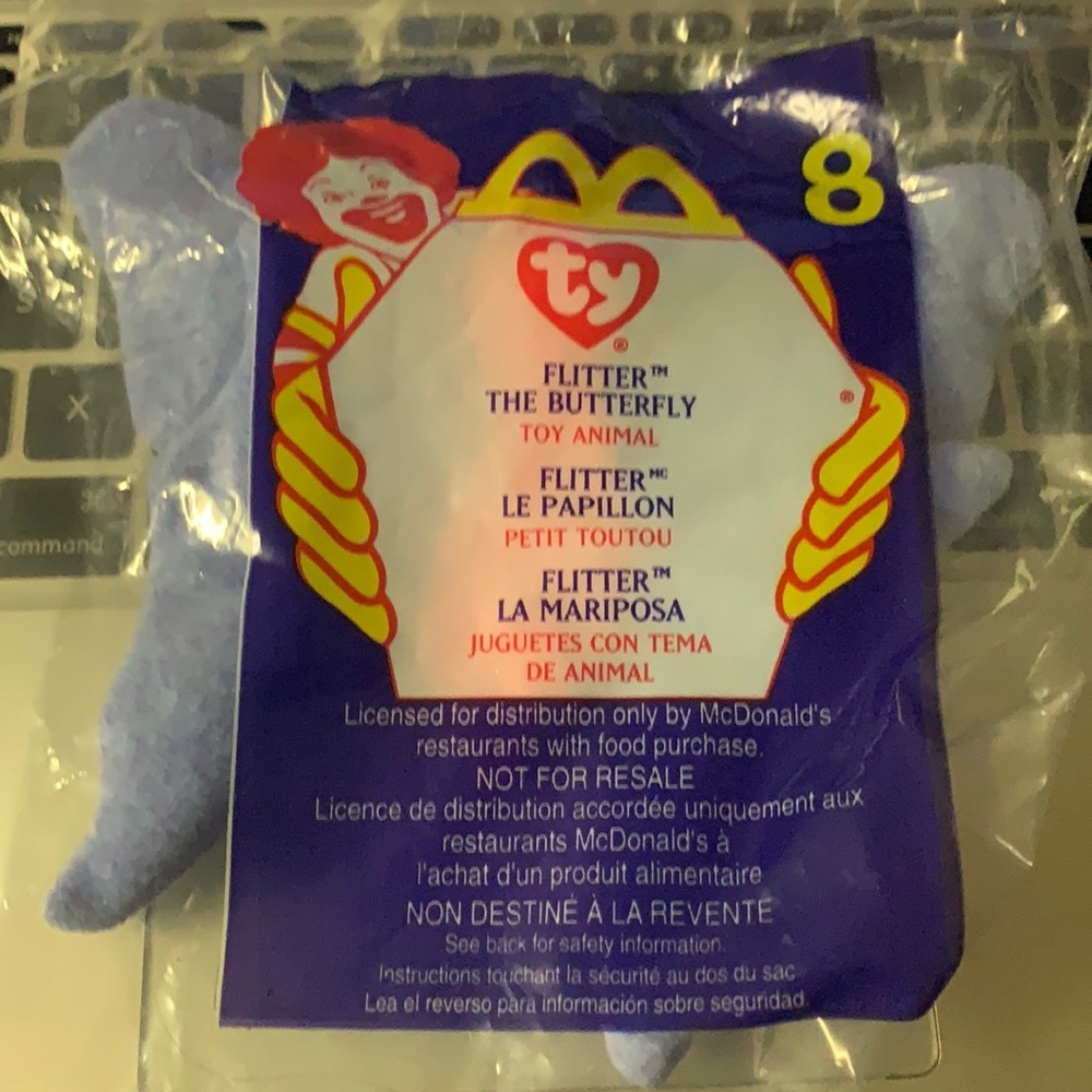 Flitter the Butterfly McDonald’s Ty Beanie Baby Happy Meal toy